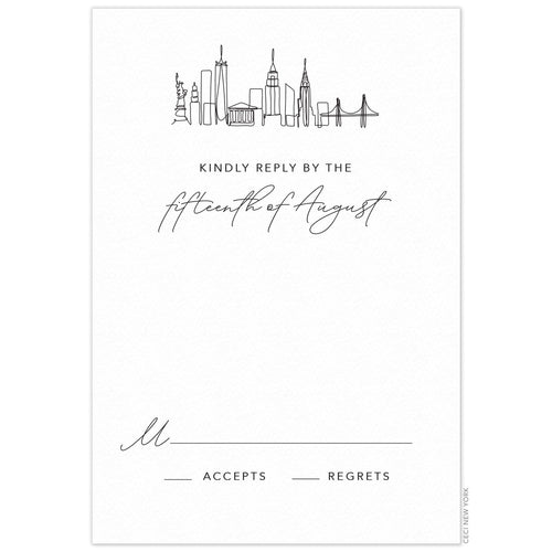 Skyline Sketch Reply Card